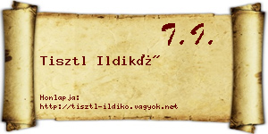 Tisztl Ildikó névjegykártya