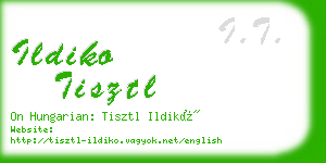 ildiko tisztl business card